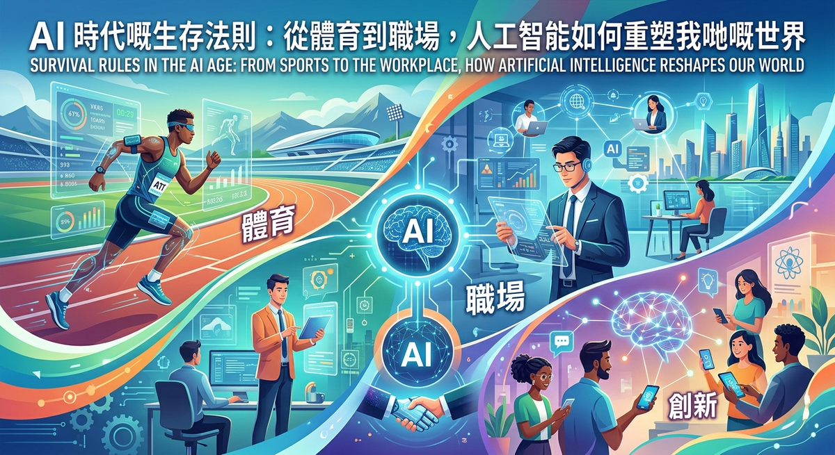 【AI新聞資訊節目《AIOB》】AI 時代嘅生存法則：從體育到職場，人工智能如何重塑我哋嘅世界